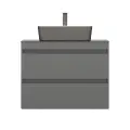 Тумба под раковину без столешницы Corozo Алабама 80 подвесная, 2 ящика, графит