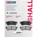 Дисковые тормозные колодки задние Marshall M2625232 для Daewoo Gentra, Chevrolet Lacetti (4 шт.) черный