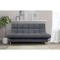 Диван кровать Стоун-прямой раскладной, серый, с ящиком для хранения, механизм клик-кляк, 200х93х99 см