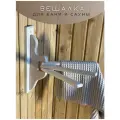 Вешалка для бани и сауны деревянная Веер, липа, бежевая, 30смх35см.