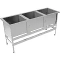 Ванна моечная ВМ-3/480 ОЦ (1720/580/870) с 2-мя отверстиями под смеситель