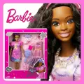 Кукла Barbie Mattel Моя первая Барби Бруклин Робертс с нарядами и аксессуарами для вечеринок и сна HMM67