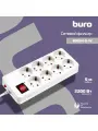 Сетевой фильтр Buro 800SH-5-W 5м (8 розеток) белый (коробка)