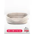 ZOOexpress Лежанка для собак и кошек NORD №4, 53х38х14 см бежевый