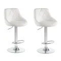 Комплект барных стульев Комфорт Эколайн белого цвета. Барный стул с высокой спинкой мягкий