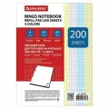 Сменный блок для тетрадей А5, 200л Brauberg, 4 цвета по 50л. (401661), 20шт.