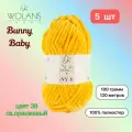 Пряжа Wolans Bunny Baby Светло-оранжевый (38) 5 мотков 100 г/120 м (100% микрополиэстер) воланс банни беби