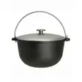 Чугунный казан Туризм, 12 л, термостойкий, для индукции, черный