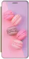 Чехол-книжка на Apple iPhone SE / 5s / 5 / Эпл Айфон 5 / 5с / СЕ с рисунком Розовые макаруны золотистый