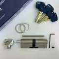 Цилиндр повышенной взломостойкости Apecs Premier XR 100 (50x50) с вертушкой никель