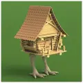 Сборная модель Избушка На Курьих Ножках, Ёлочная игрушка, М1:72