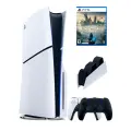 PS5 (ПС5) Игровая приставка Sony PlayStation 5 Slim disc + 2-й геймпад(черный) + зарядное + игра Hogwarts