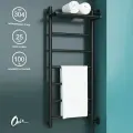 Полотенцесушитель Водяной Onix, модель Classic Plus Black Right 400x1000, Лесенка с боковым подключением справа, черный матовый, полный комплект