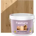Лак акриловый Faktura тонированный шелковисто-матовый для дерева, уличной мебели, бетона и камня без запаха, орех, 2.7 л