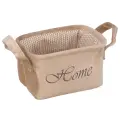 Корзина для хранения Велюр 21х16х12 см 4 л бежевая
