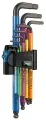 Набор Г-образных ключей, метрических WERA 950 SPKL/9 SM HF Multicolour BlackLaser 022210