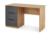 Письменный стол Хилтон тип 2, 120х75,4х55 см, дуб крафт золотой, графит матовый