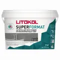 Затирочная Смесь Litokol Superformat Evo 2кг SF.210 Серо-Бежевый, для Всех Видов Крупноформатных Плит / Литокол.