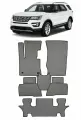 Ева коврики Ford Explorer VI 7мест 2019 -/ Ева ЭВА сота/ цвет Бежевый c бежевой окантовкой / EVA Smart / коврики в салон автомобиля Форд