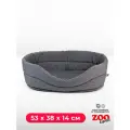 ZOOexpress Лежанка для собак и кошек NORD №4, 53х38х14 см серый