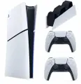 Игровая приставка PlayStation 5 Slim, с дисководом, 1 ТБ, два геймпада + зарядная станция