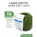 Пряжа Lana Gatto Super Soft 13278 Глубокий зелёный 10 мотков