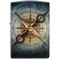 Зажигалка ZIPPO Compass Ghost с покрытием Glow In The Dark Green, латунь/сталь, черная, 38x13x57 мм