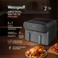Аэрогриль электрический Weissgauff WAF 910 DS FryChef, Мощность 1900 Вт, Объём чаши 11 литров, 8 Автоматических программ