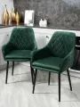 Комплект стульев Ар-Деко для кухни и гостиной, зеленый комплект 2 шт.