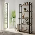 Стеллаж A1 Home LOFT STEFAN , Дуб Дарго, металлический каркас, 5 полок