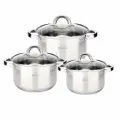 Набор кастрюль с крышками Kelli из нержавеющей стали