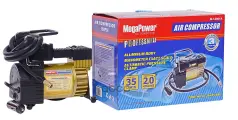 Компрессор автомобильный 35л/мин. 10атм. 14А 12V в прикуриватель (автомат давления, сумка) MEGAPOWER M-14001A
