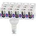 Лампочка ЭРА LED R63-8W-860-E27, Холодный белый свет, E27, 8 Вт, Светодиодная, 10 шт.