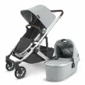 Коляска 2в1 UPPAbaby Cruz V2, цвет Stella (Серебристый меланж), артикул производителя 0420-CRZ-EU-STL / 0920-BAS-EU-STL