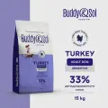 Корм собак средних и крупных пород с чувствительным пищеварением сухой Buddy&Sol SENSITIVE 15 кг премиум-класса с индейкой