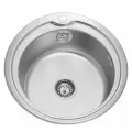 Мойка кухонная врезная круглая из нержавеющей стали 51см SINKLIGHT 510 ECO 0.6/160 1P полированная