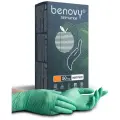 Перчатки смотровые Benovy Nitrile Multicolor текстурированные на пальцах, 50 пар, размер: M, цвет: зеленый, 1 уп.