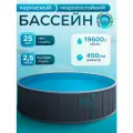 Бассейн морозоустойчивый каркасный 450х125 лаон, цвет каркаса - графит, чаша ПВХ 0,4 мм
