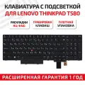 Клавиатура (keyboard) 01HX241 для ноутбука Lenovo IBM ThinkPad T580, T570, ThinkPad P51S, P52S, черный с подсветкой