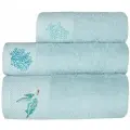 Полотенца махровые BELLEHOME Бирюза с вышивкой Подводный мир 3шт. ( 50x70, 50x100, 70x140)