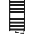 Полотенцесушитель электрический INDIGO Oktava Slim 5 80/40 таймер, скрытый монтаж, универсальное подключение, Черный муар