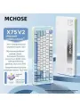 MCHOSE клавиатура механическая X75 V2, KTT Hyacinth Switch