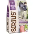 SIRIUS Корм для стерилизованных кошек индейка и курица 10 кг