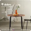 Стол кухонный dobro Gibko 85, круглый, для дома, ЛДСП, цвет орех