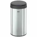 Ведро для мусора сенсорное 12л нержавеющая сталь, черная матовая крышка, питание от 4-х батареек AA (не входят в комплект), LAIMA, 609326