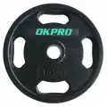 Диск обрезиненный с хватами 25 кг OKPRO OK2009E