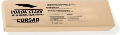 Комплект дефлекторов серия CORSAR Hyundai Tucson I 2004-2009 /кроссовер/накладные/скотч/к-т 4шт./ Voron Glass арт. DEF00522