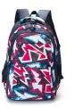 Рюкзак TORBER CLASS X, темно-синий с розовым орнаментом, полиэстер, 45 x 30 x 18 см