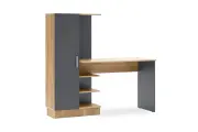 Стол компьютерный №1 Нонтон, 145x50x135 см, дуб крафт / графит