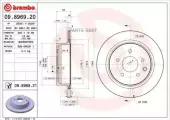 BREMBO 09.8969.20 Диск тормозной задний вентилируемый NISSAN LEAF El